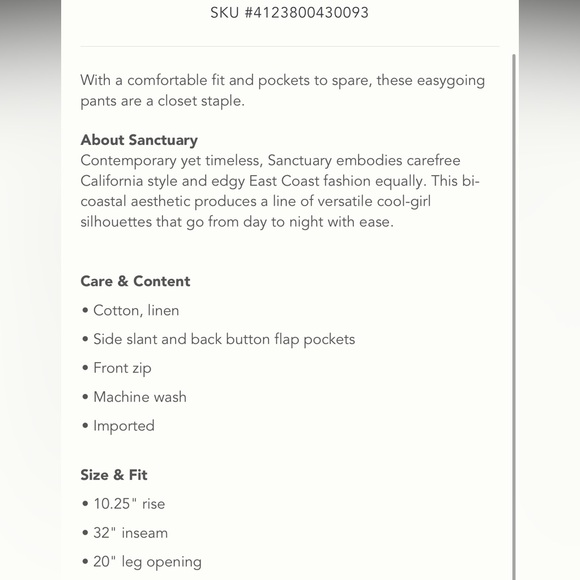 **ISO** Anthropologie Sanctuary Camo Peace Pants size 28 **NOT FOR SALE ** - Picture 2 of 2